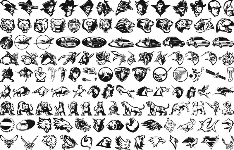 طرح وکتور آیکون‌های ترکیبی مناسب برای استفاده در دستگاه های cnc چوب و cnc لیزر - mix icons vectors cdr file