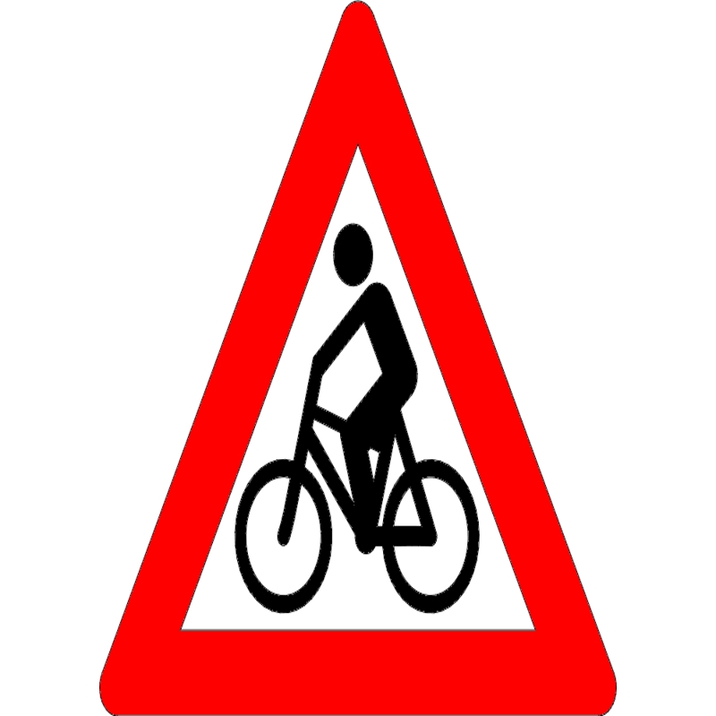 طرح تابلوی راهنمایی و رانندگی دوچرخه مناسب برای استفاده در دستگاه های cnc چوب و cnc لیزر - bicycle traffic sign dxf file