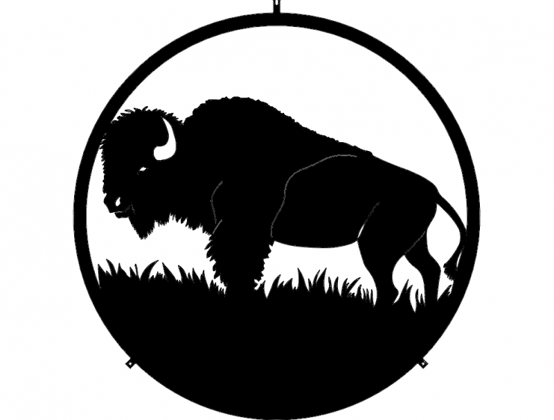 طرح بوفالو مناسب برای استفاده در دستگاه های cnc چوب و cnc لیزر - buffalo dxf file