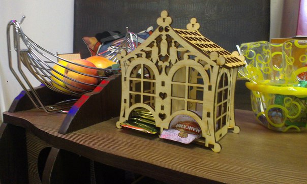 طرح پازل سه بعدی چایخانه مناسب برای استفاده در دستگاه های cnc چوب و cnc لیزر - tea house 3d puzzle cdr file