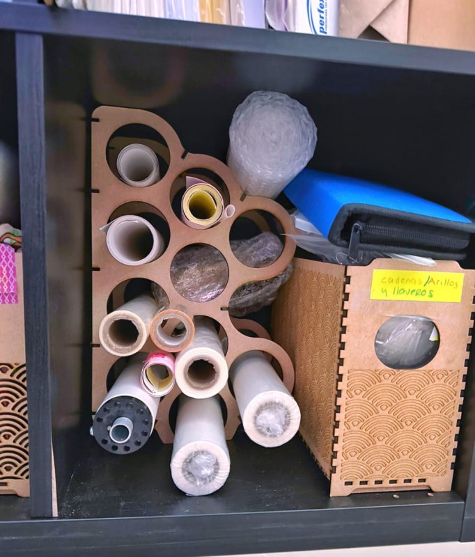 طرح وینیل و رول لمینت مناسب برای استفاده در دستگاه های cnc چوب و cnc لیزر - laser cut vinyl and lamination roll rack dxf file