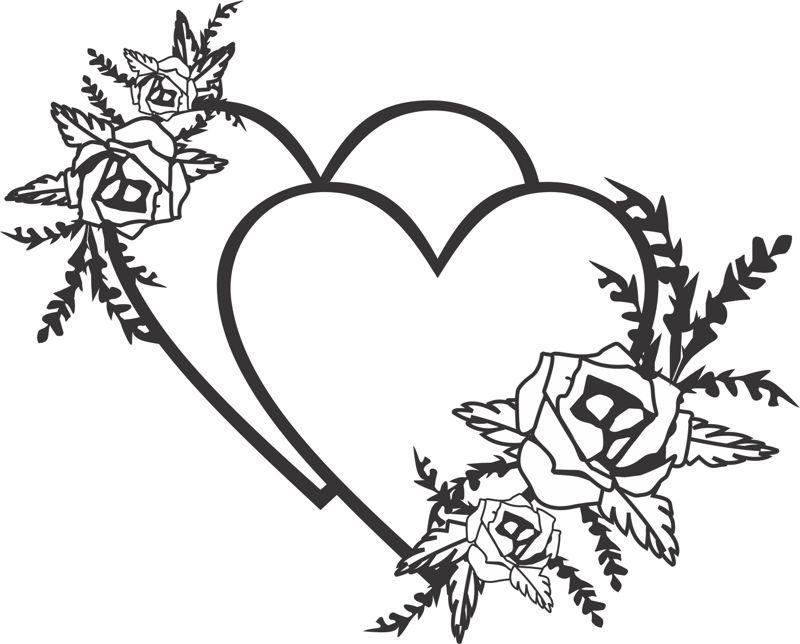طرح گل برای عروسی مناسب برای استفاده در دستگاه های cnc چوب و cnc لیزر - flowers wedding design cdr file