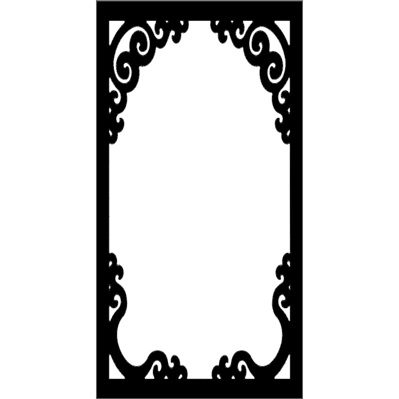طرح قاب تزئینی مناسب برای استفاده در دستگاه های cnc چوب و cnc لیزر - decoration frame dxf file