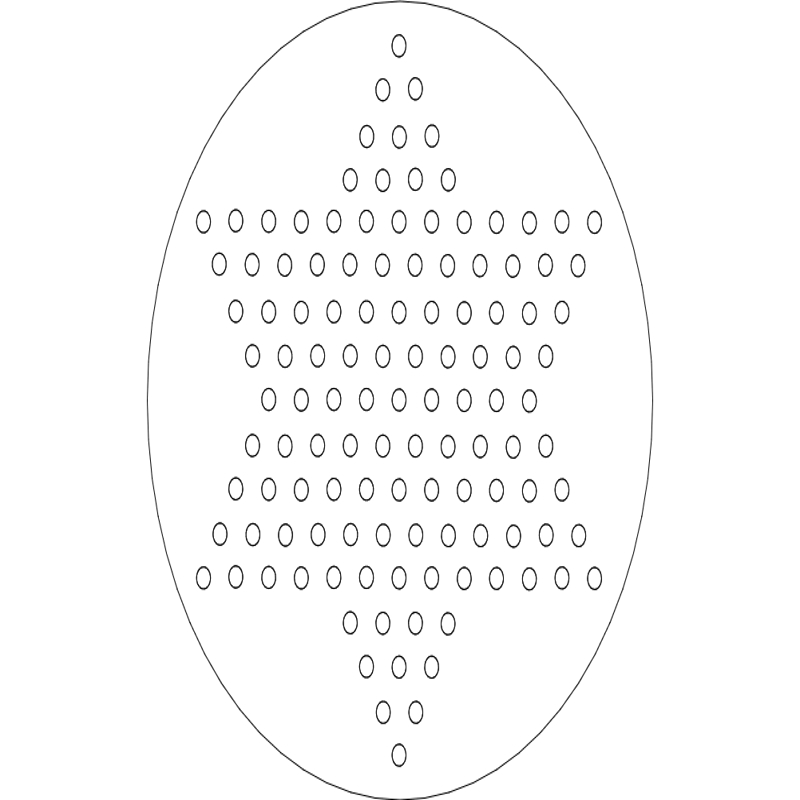طرح چکرز چینی مناسب برای استفاده در دستگاه های cnc چوب و cnc لیزر - chinese checkers dxf file