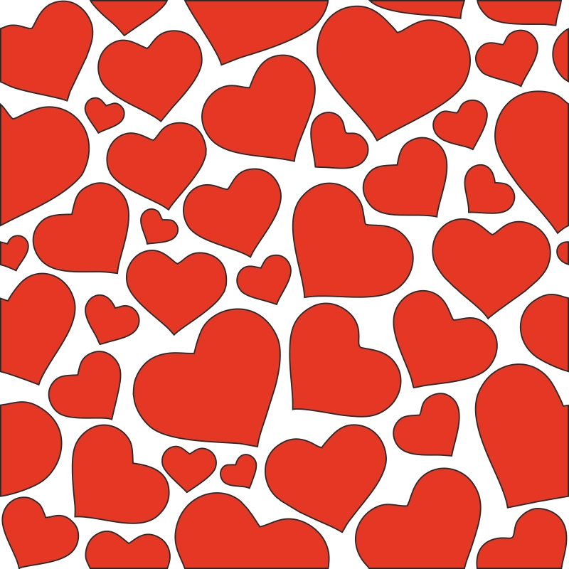 طرح فایل وکتور طرح بدون درز قلب مناسب برای استفاده در دستگاه های cnc چوب و cnc لیزر - hearts seamless pattern clipart vector cdr file