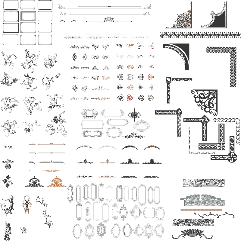 طرح گنجینه آینه‌ای مناسب برای استفاده در دستگاه های cnc چوب و cnc لیزر - Design and vector for CNC machine