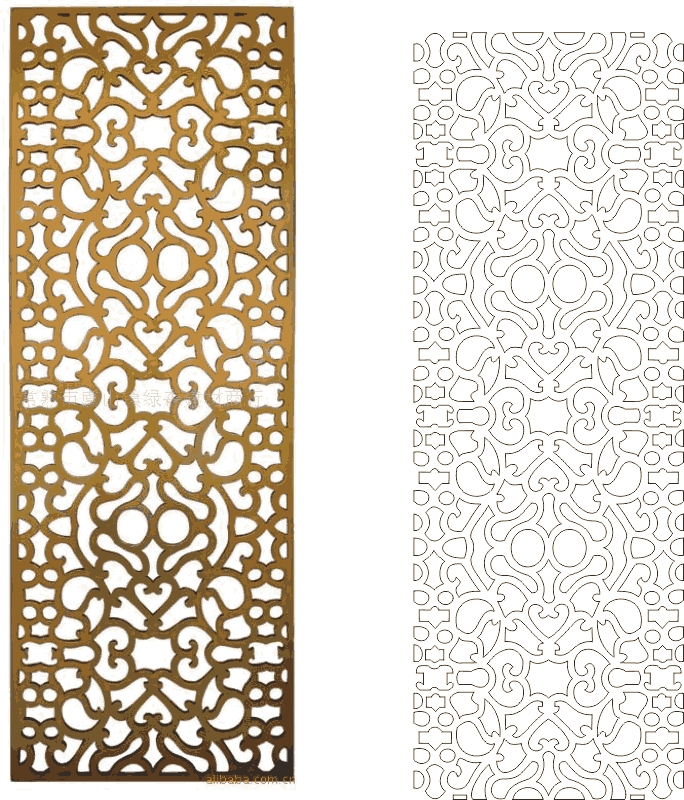 طرح وکتور هنری زینتی مناسب برای استفاده در دستگاه های cnc چوب و cnc لیزر - ornamental vector art pattern cdr file