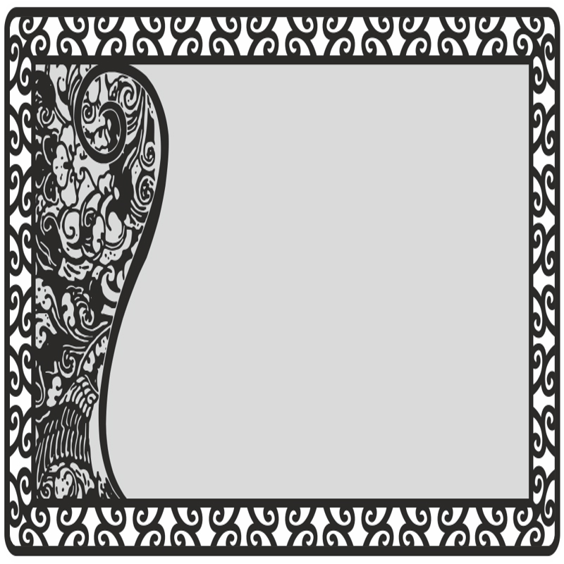 طرح آینه ویترای روی شیشه مناسب برای استفاده در دستگاه های cnc چوب و cnc لیزر - stained glass mirror pattern cdr file