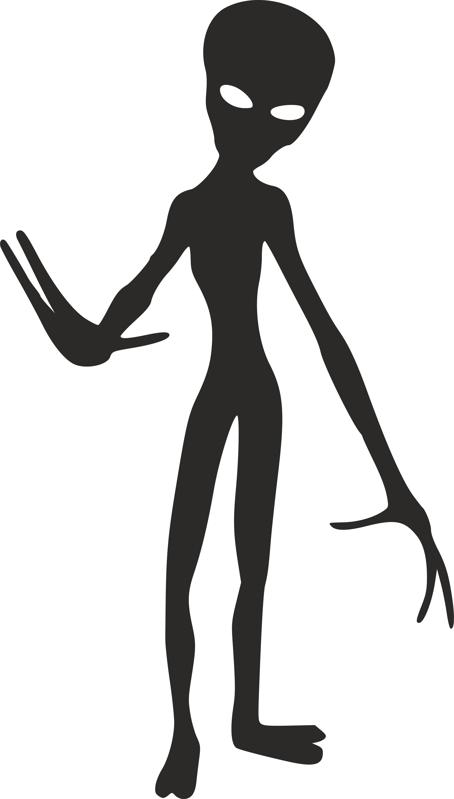 طرح شبح موجودات فضایی هیولایی مناسب برای استفاده در دستگاه های cnc چوب و cnc لیزر - silhouette aliens monster creature dxf file