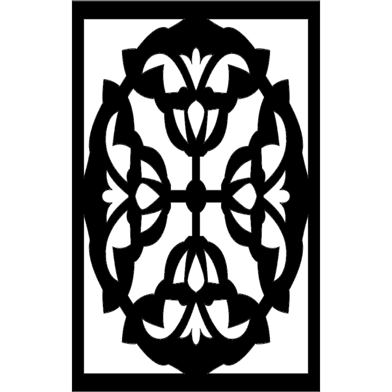 طرح مشبک گل مناسب برای استفاده در دستگاه های cnc چوب و cnc لیزر - flower grille pattern dxf file