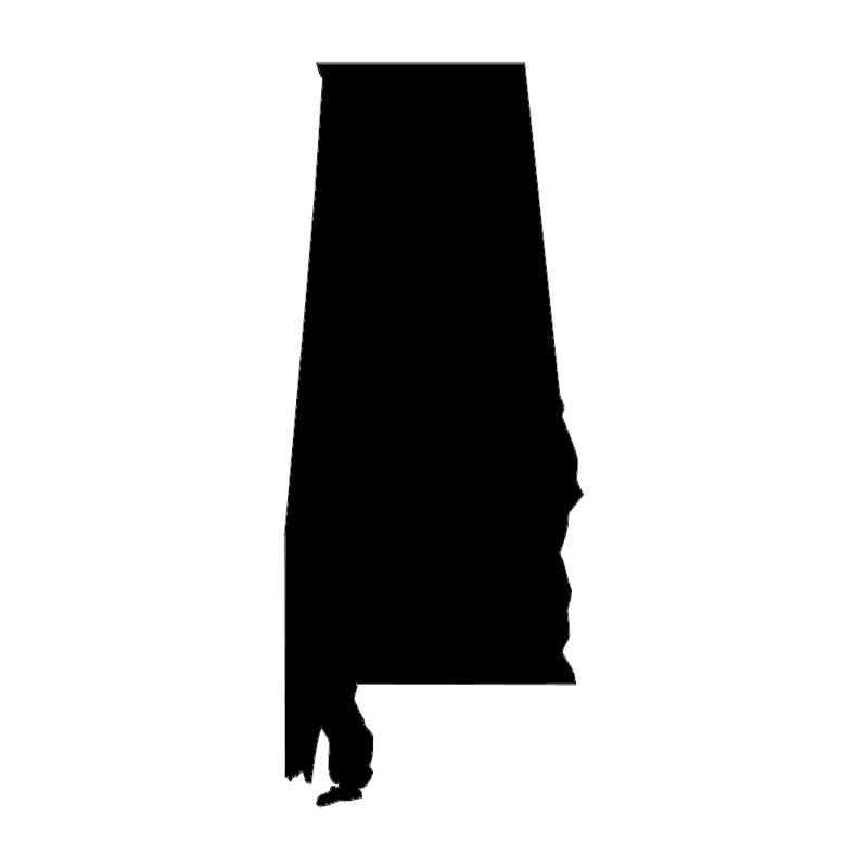 طرح نقشه ایالت آلاباما آمریکا مناسب برای استفاده در دستگاه های cnc چوب و cnc لیزر - us state maps alabama al dxf file