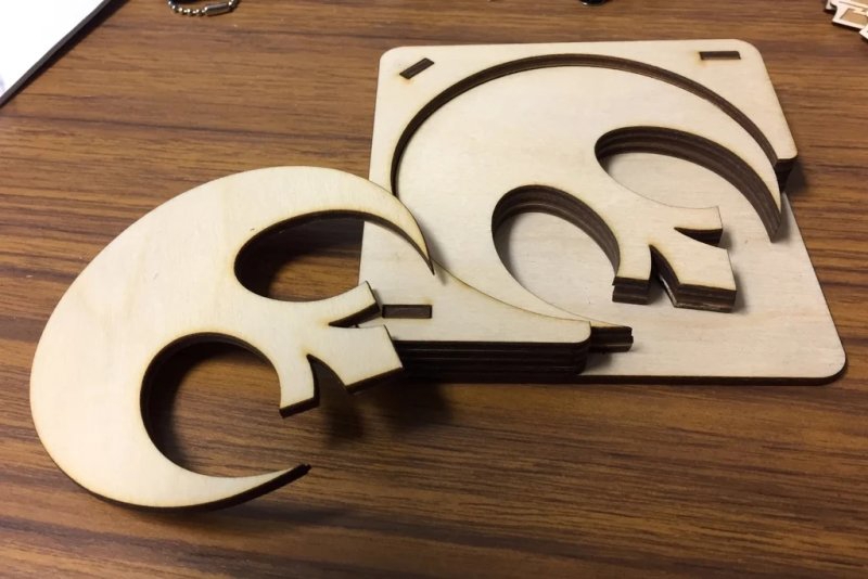 طرح لوگو اتحاد شورشیان جنگ ستارگان مناسب برای استفاده در دستگاه های cnc چوب و cnc لیزر - laser cut star wars rebel alliance logo coasters svg file