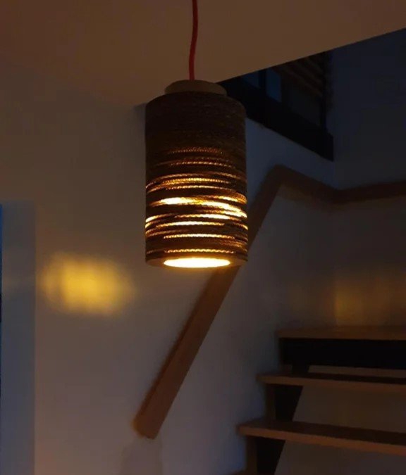 طرح مقوایی لامپ لوله ای مناسب برای استفاده در دستگاه های cnc چوب و cnc لیزر - laser cut tube lamp cardboard svg file