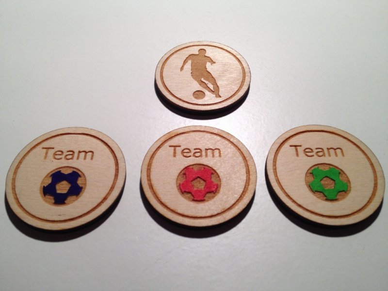 طرح سکه های فوتبال مناسب برای استفاده در دستگاه های cnc چوب و cnc لیزر - laser cut soccer coins svg file