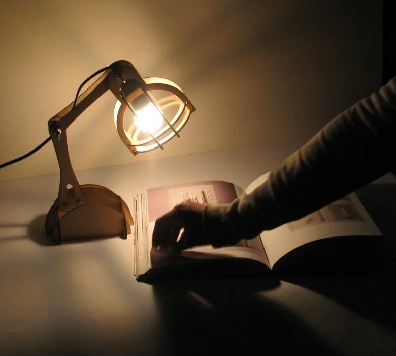 طرح چراغ چوبی مناسب برای استفاده در دستگاه های cnc چوب و cnc لیزر - laser cut wooden lamp dxf file
