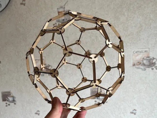 طرح توپ مناسب برای استفاده در دستگاه های cnc چوب و cnc لیزر - laser cut ball