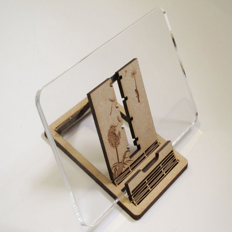 طرح پایه گوشی مناسب برای استفاده در دستگاه های cnc چوب و cnc لیزر - phone stand laser cut dxf file