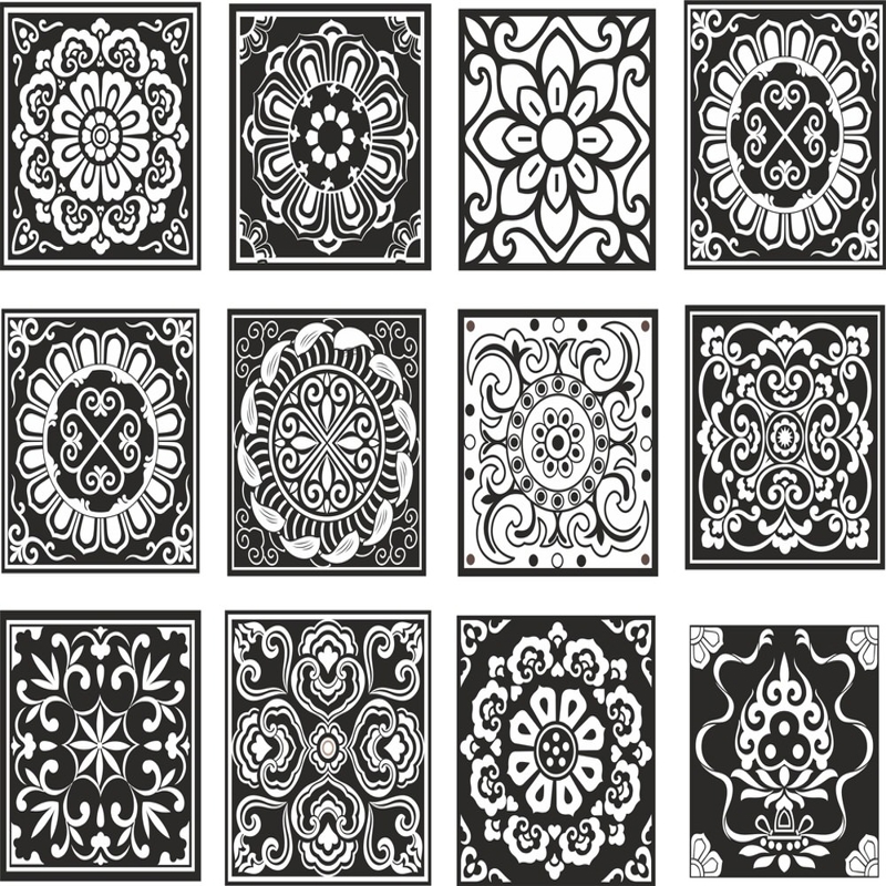 طرح پترن چینی مناسب برای استفاده در دستگاه های cnc چوب و cnc لیزر - chinese pattern design cdr file