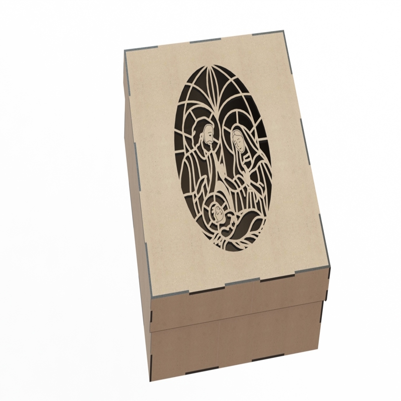 طرح جعبه چوبی مناسب برای استفاده در دستگاه های cnc چوب و cnc لیزر - wood laser cut box cdr file