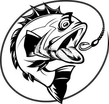 طرح کلی ماهی باس مناسب برای استفاده در دستگاه های cnc چوب و cnc لیزر - bass fish outline dxf file