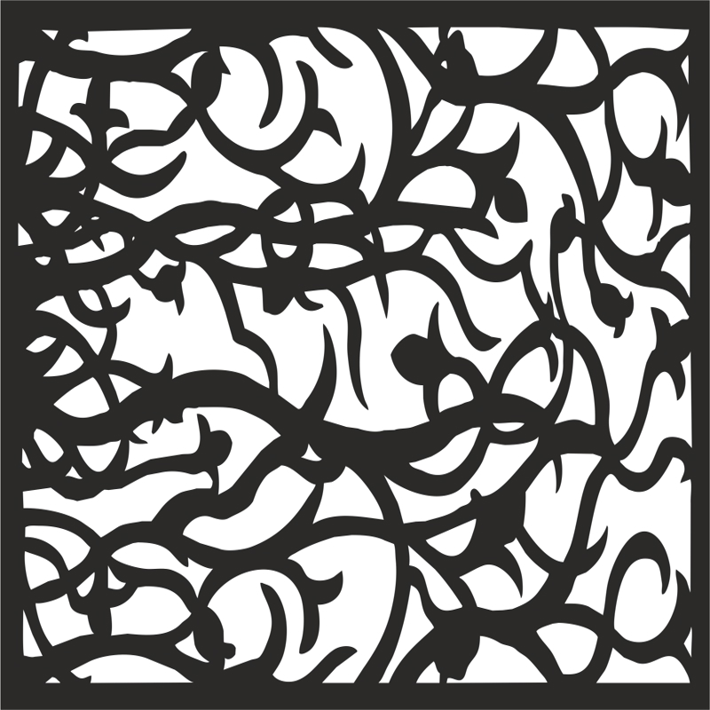 طرح پنل تزئینی مناسب برای استفاده در دستگاه های cnc چوب و cnc لیزر - decorative panel pattern cdr file