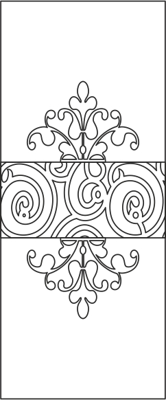طرح وکتور درب گلدار مناسب برای استفاده در دستگاه های cnc چوب و cnc لیزر - floral door design vector cdr file