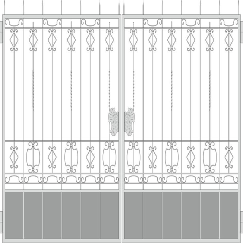 طرح وکتور دروازه های فرفورژه مناسب برای استفاده در دستگاه های cnc چوب و cnc لیزر - forged gates design vector cdr file