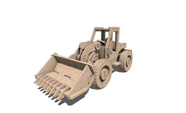 طرح لودر جلو r 6 میلی‌متری مناسب برای استفاده در دستگاه های cnc چوب و cnc لیزر - front end loader r 6 mm dxf file