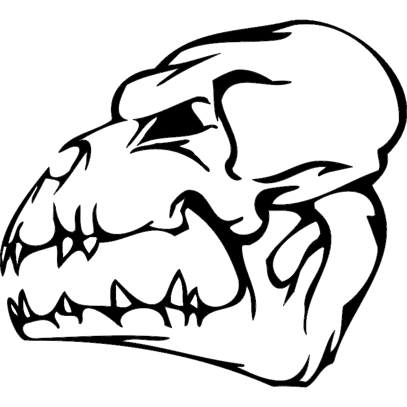 طرح جمجمه شماره 003 مناسب برای استفاده در دستگاه های cnc چوب و cnc لیزر - skull 003 dxf file