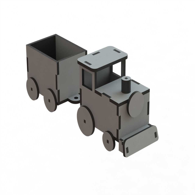 طرح قطار مناسب برای استفاده در دستگاه های cnc چوب و cnc لیزر - train laser cut cdr file