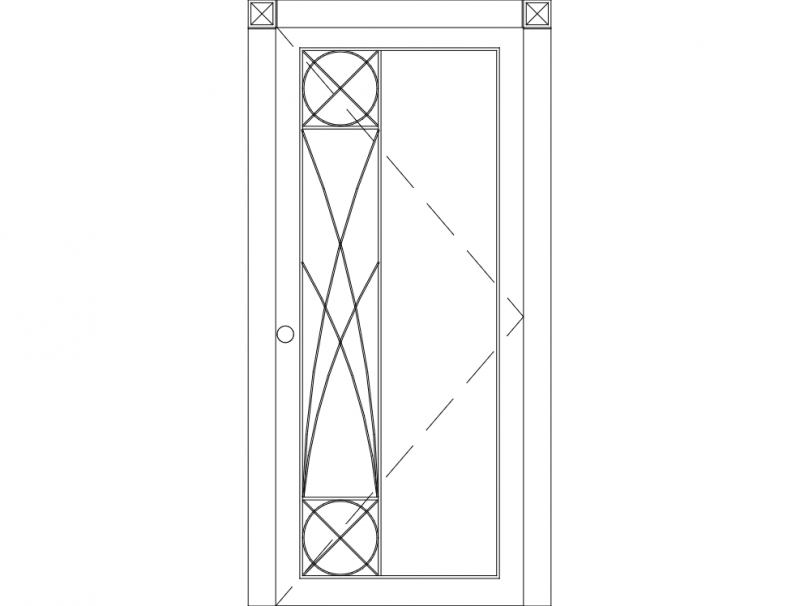 طرح درب ورودی تک واحدی شیک و مدرن مناسب برای استفاده در دستگاه های cnc چوب و cnc لیزر - gorgeous modern single front door dxf file