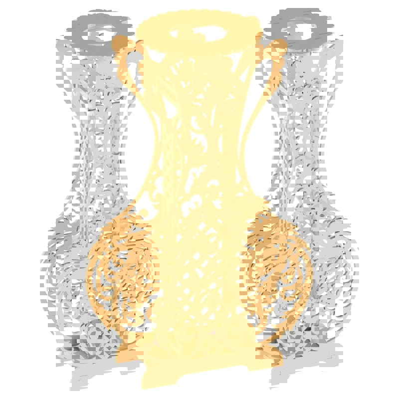 طرح گلدان دکوری منزل مناسب برای استفاده در دستگاه های cnc چوب و cnc لیزر - laser cut home decor vase dxf file