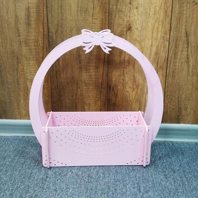 طرح سبد مربع چوبی تزئینی مناسب برای استفاده در دستگاه های cnc چوب و cnc لیزر - wooden decorative square basket laser cut template cdr file