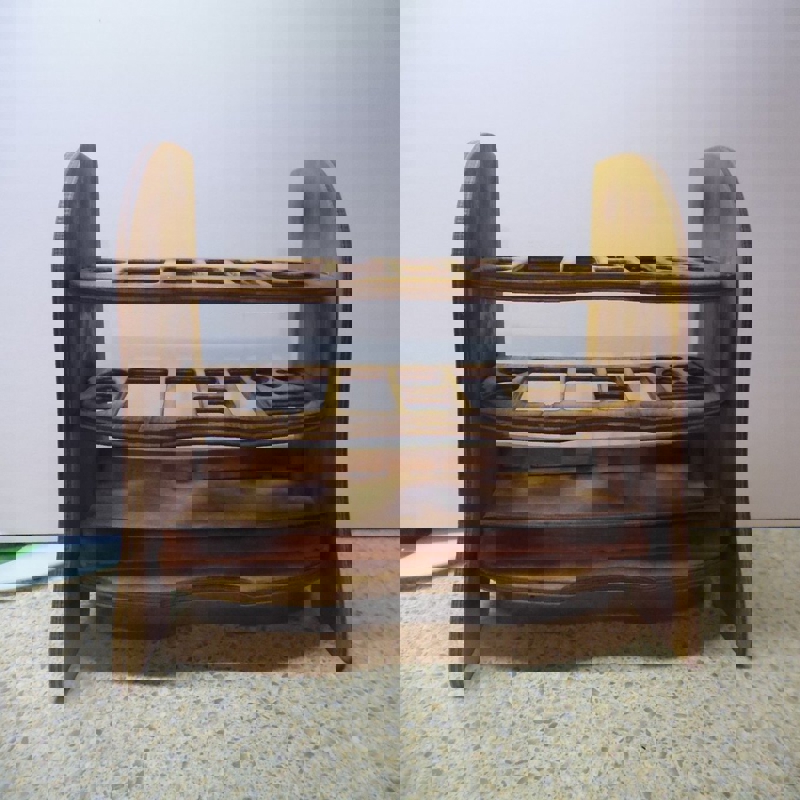 طرح قفسه ابزار مناسب برای استفاده در دستگاه های cnc چوب و cnc لیزر - laser cut tool storage rack svg file