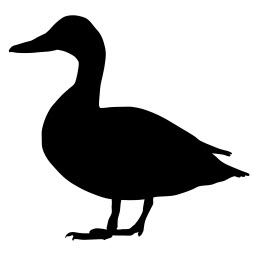 طرح نیمرخ اردک سرسبز مناسب برای استفاده در دستگاه های cnc چوب و cnc لیزر - mallard duck side silhouette dxf file