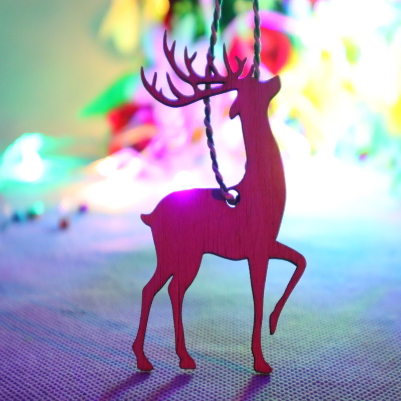 طرح گوزن شمالی چوبی کریسمس مناسب برای استفاده در دستگاه های cnc چوب و cnc لیزر - laser cut christmas wooden reindeer ornament cdr file