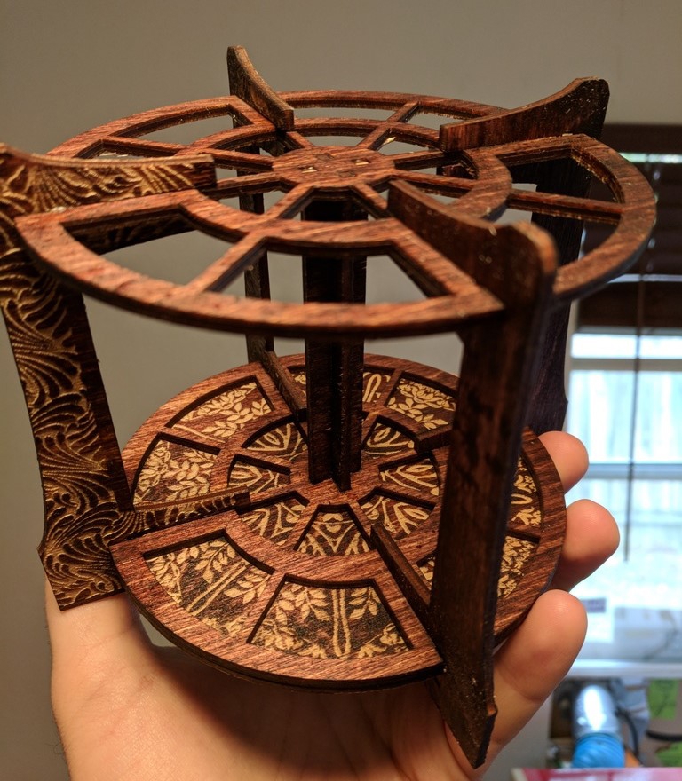 طرح قفسه قلم مو مناسب برای استفاده در دستگاه های cnc چوب و cnc لیزر - laser cut brush rack svg file