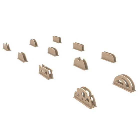 طرح جا دستمال کاغذی چوبی برای میز و صندلی مناسب برای استفاده در دستگاه های cnc چوب و cnc لیزر - laser cut wood napkin holders tables decor cdr file