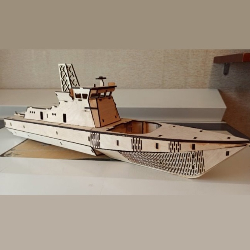 طرح مدل سه بعدی کشتی چوبی قایق چوبی مناسب برای استفاده در دستگاه های cnc چوب و cnc لیزر - laser cut wooden ship model kit wood boat 3d cdr file