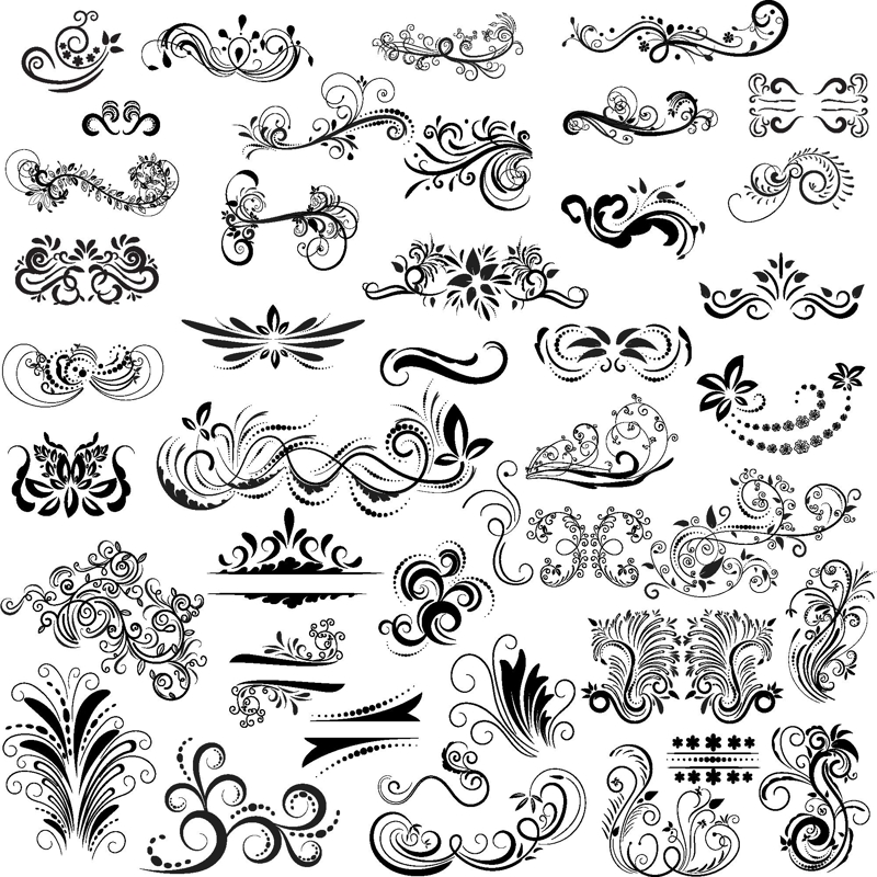طرح تزئین گل، طرح برداری مناسب برای استفاده در دستگاه های cnc چوب و cnc لیزر - floral decor vector art ai file