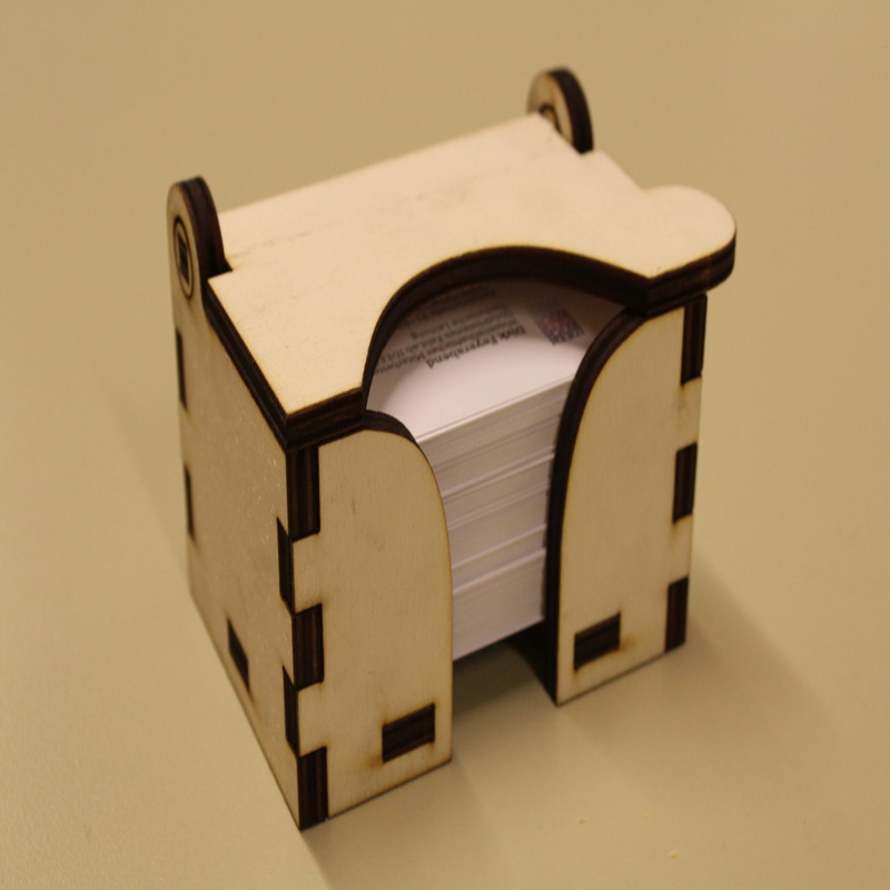 طرح و کارت ویزیت جعبه ای ۶ میلی متری مناسب برای استفاده در دستگاه های cnc چوب و cnc لیزر - laser cut business card box 6mm svg file