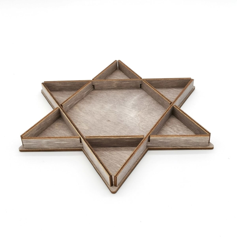 طرح جعبه ستاره ای مناسب برای استفاده در دستگاه های cnc چوب و cnc لیزر - laser cut star shaped box cdr file