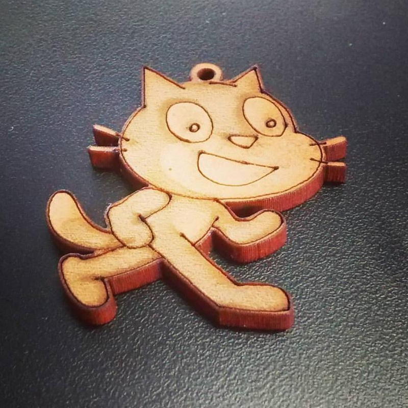 طرح لوگو و نوشته با ضخامت 3 میلی‌متر مناسب برای استفاده در دستگاه های cnc چوب و cnc لیزر - laser cut scratch logo keychain 3mm dxf file