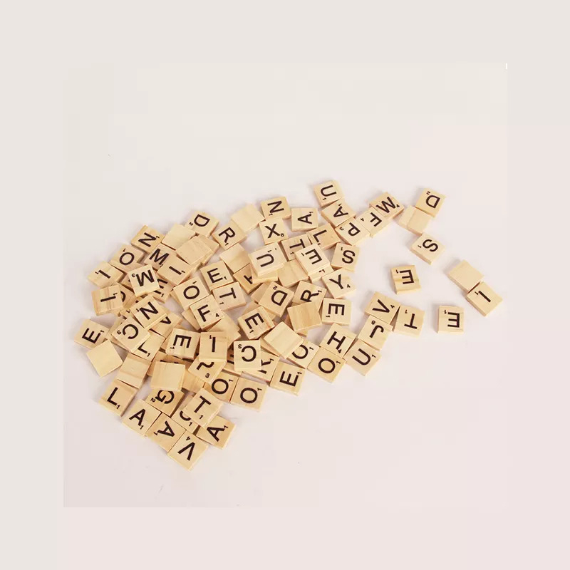 طرح کاشی حروف الفبای دستمالی مناسب برای استفاده در دستگاه های cnc چوب و cnc لیزر - laser cut scrabble alphabet tiles letters cdr file
