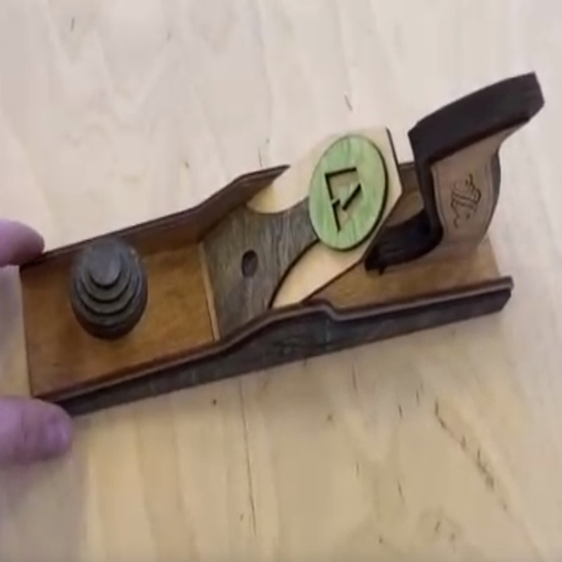 طرح مدل سه بعدی رنده چوبی مناسب برای استفاده در دستگاه های cnc چوب و cnc لیزر - laser cut hand wood planer 3d model cdr file