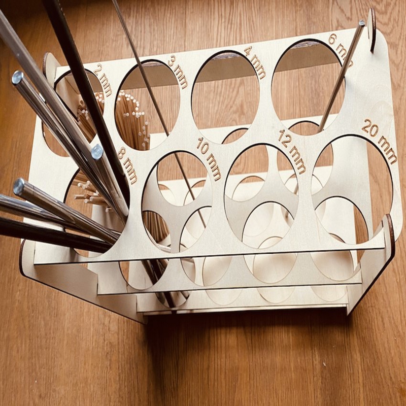 طرح پایه میله مناسب برای استفاده در دستگاه های cnc چوب و cnc لیزر - laser cut rod stand dxf file