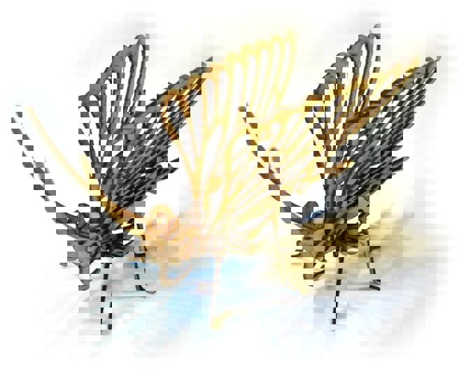 طرح پازل سه بعدی طرح پروانه چوبی مناسب برای استفاده در دستگاه های cnc چوب و cnc لیزر - laser cut wooden butterfly 3d puzzle dxf file