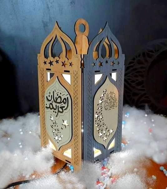طرح فانوس چوبی ماه رمضان مناسب برای استفاده در دستگاه های cnc چوب و cnc لیزر - laser cut ramadan lantern wooden fanoos cdr file