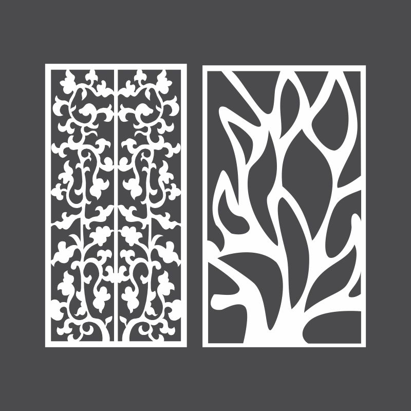 طرح گل تزئینی cnc مناسب برای استفاده در دستگاه های cnc چوب و cnc لیزر - decorative floral patterns for cnc laser cutting cdr file