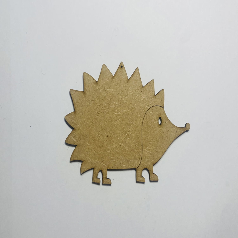 طرح جوجه تیغی چوبی ناتمام مناسب برای استفاده در دستگاه های cnc چوب و cnc لیزر - laser cut hedgehog wood cutout unfinished wooden hedgehog shape cdr file